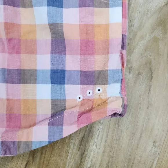 🔹️Columbia PFG Plaid Super Bonehead Button Front Sleeveless Dress Large - Picture 11 of 12